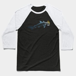 Beautiful Colors Swimming Hammerhead Shark Lovers Baseball T-Shirt